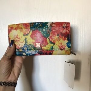 Bright color floral wallet